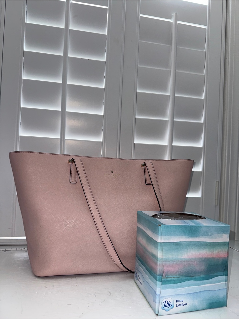 kate spade pale pink saffiano leather tote - Picture 6 of 6